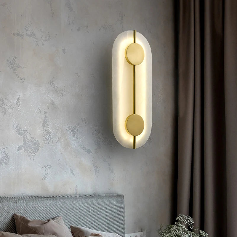 Artistic Simple Alabaster Wall Lamp