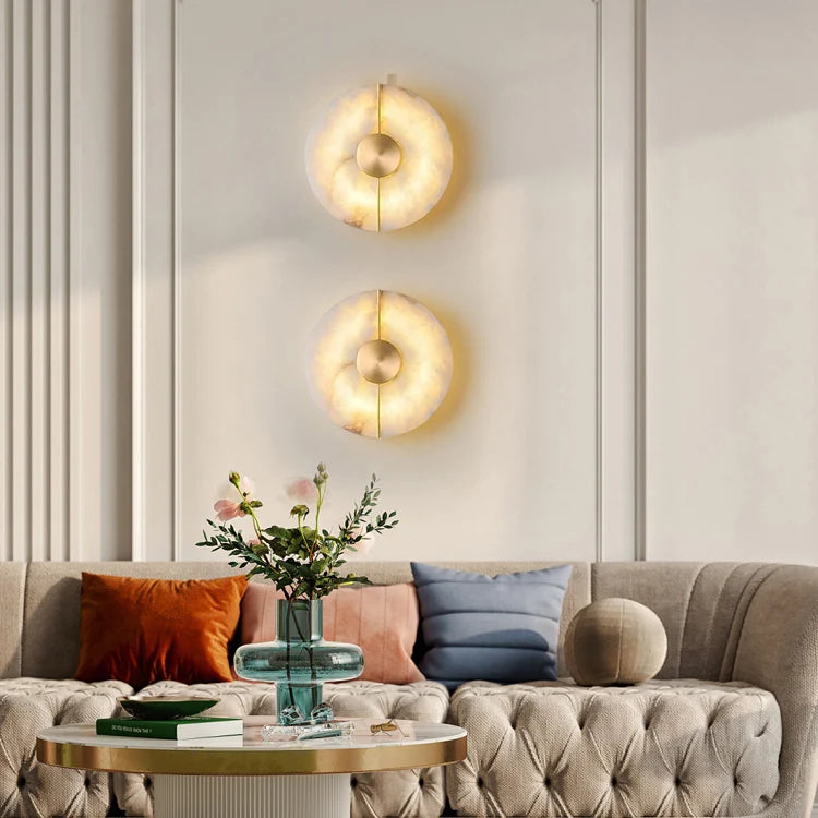 Artistic Simple Alabaster Wall Lamp