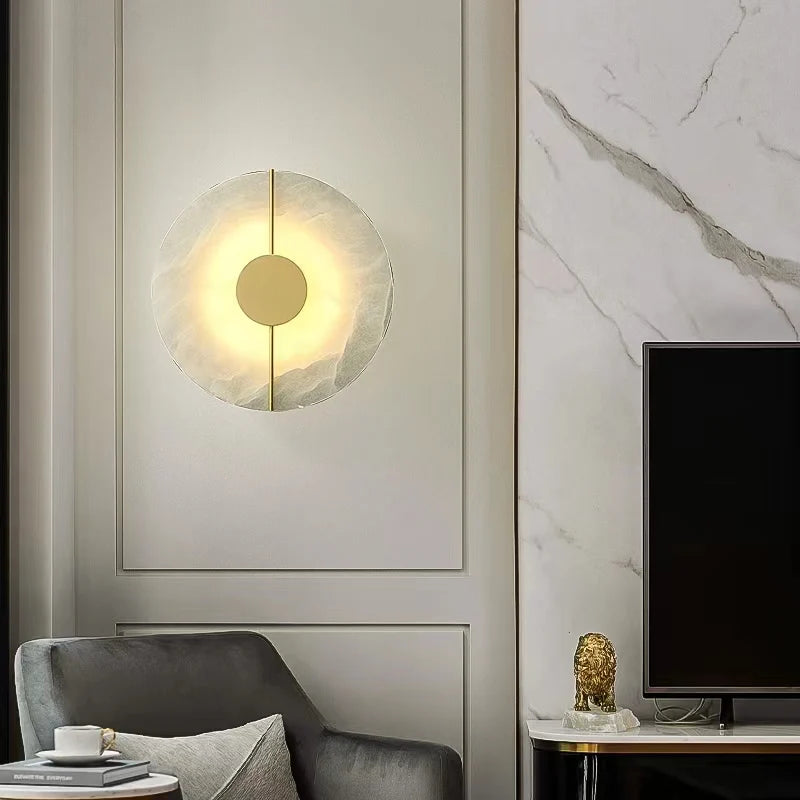 Artistic Simple Alabaster Wall Lamp