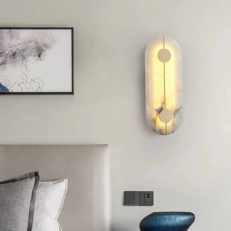 Artistic Simple Alabaster Wall Lamp