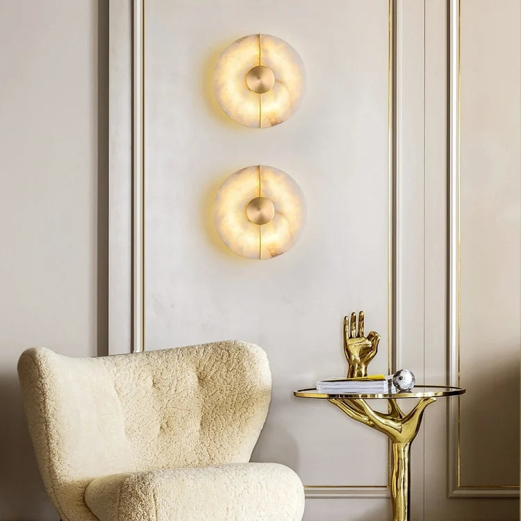 Artistic Simple Alabaster Wall Lamp