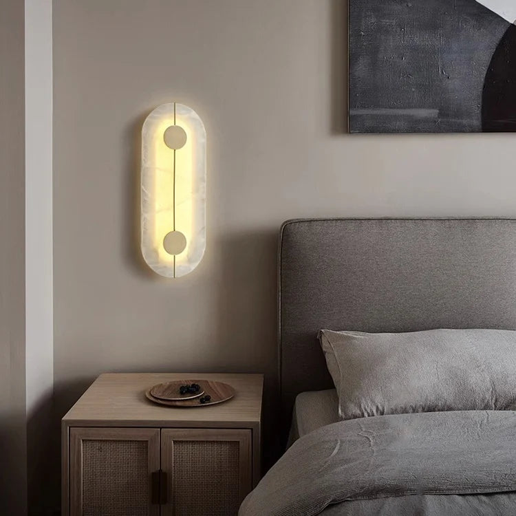 Artistic Simple Alabaster Wall Lamp