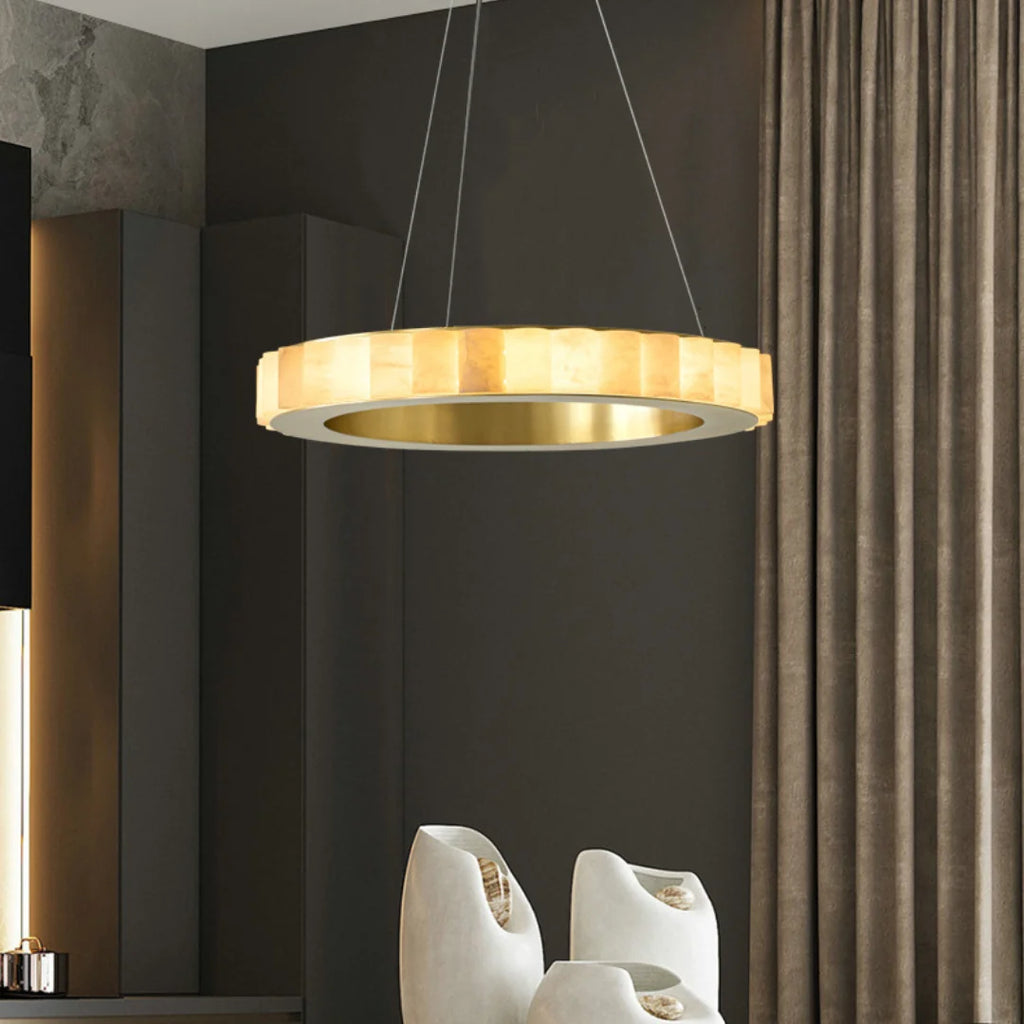 Alabaster Avalon Halo Chandelier