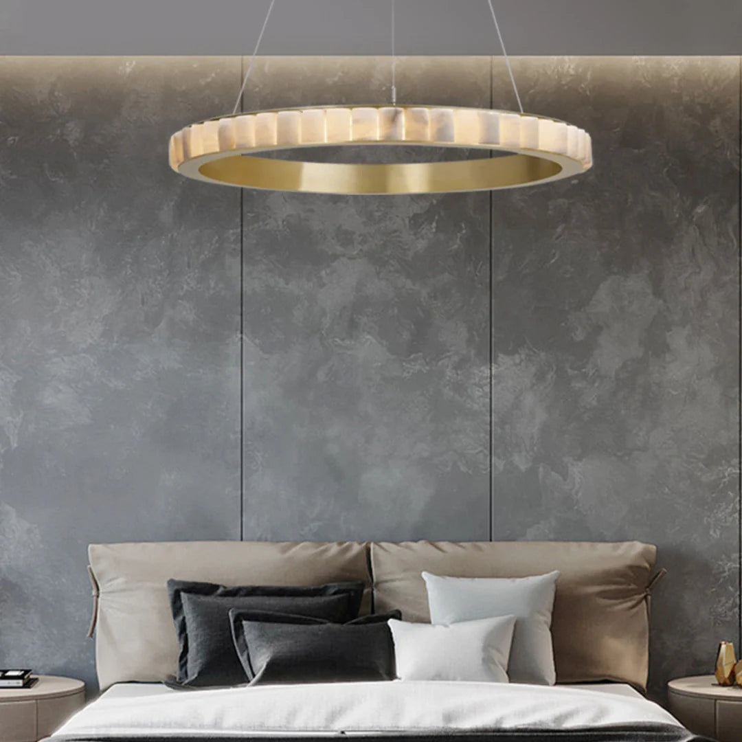 Alabaster Avalon Halo Chandelier
