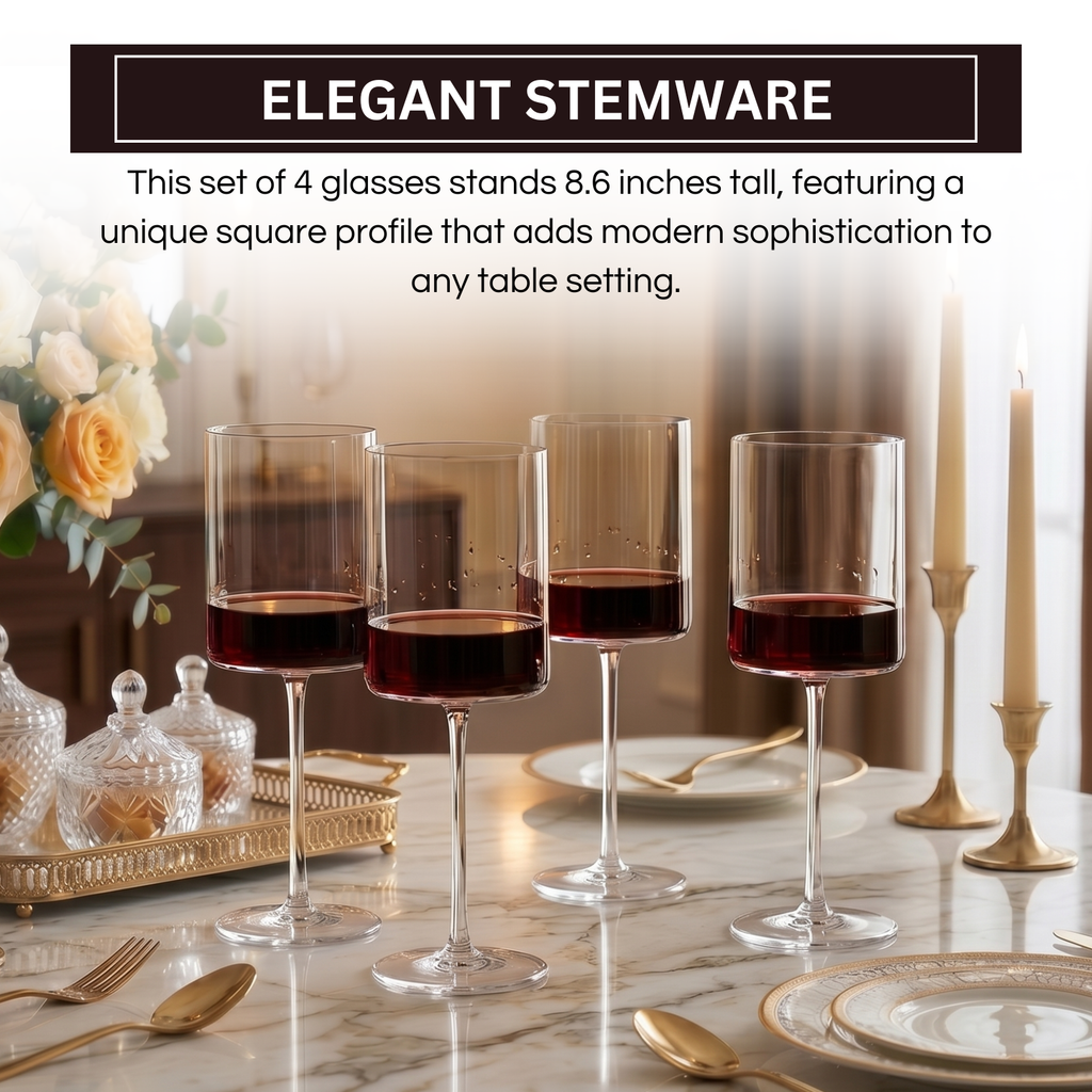 Barcelona Acrylic Stemmed Wine Glassware, Set of 4