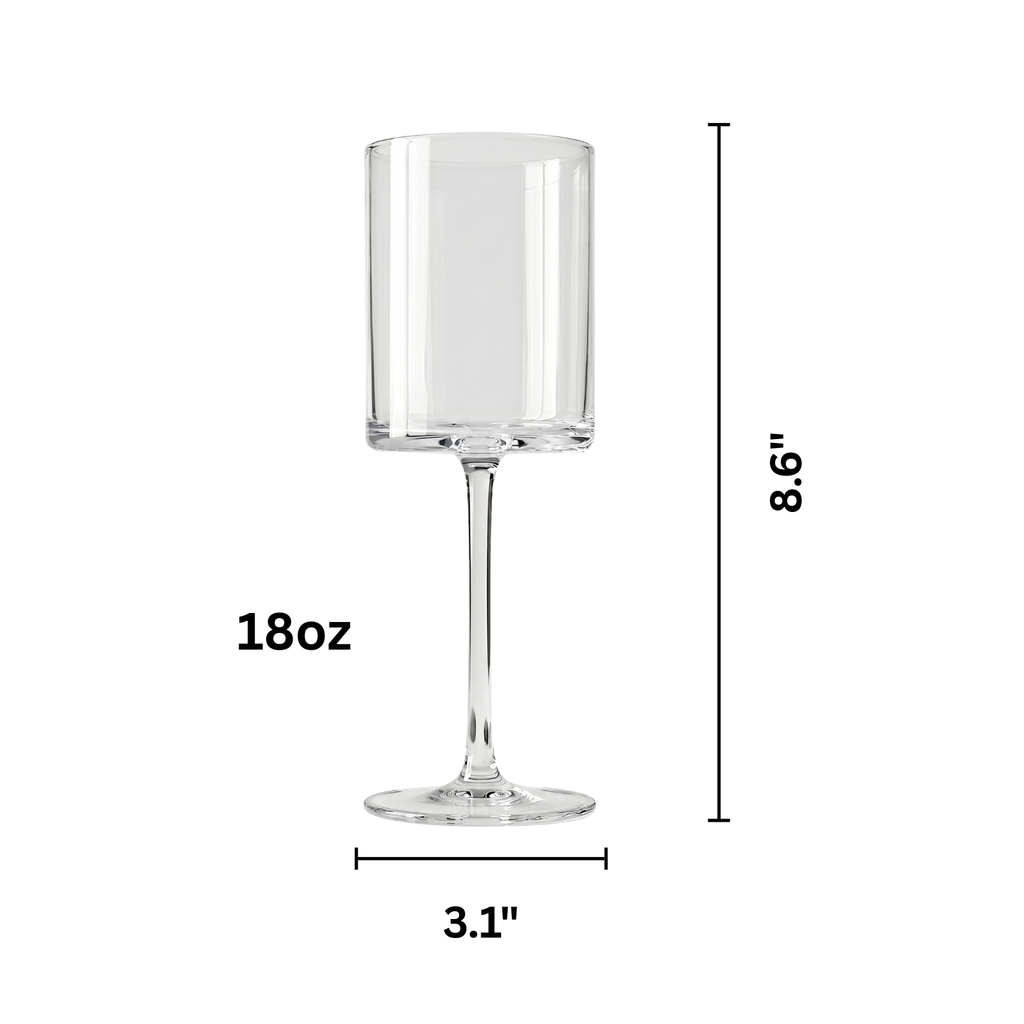 Barcelona Acrylic Stemmed Wine Glassware, Set of 4