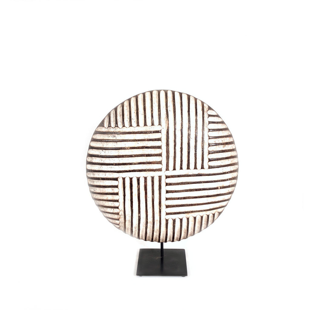 Bamileke Shield 12" Geometric Pattern