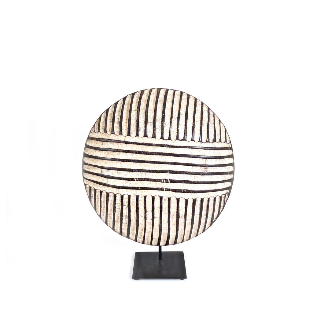 Bamileke Shield 12" Geometric Pattern