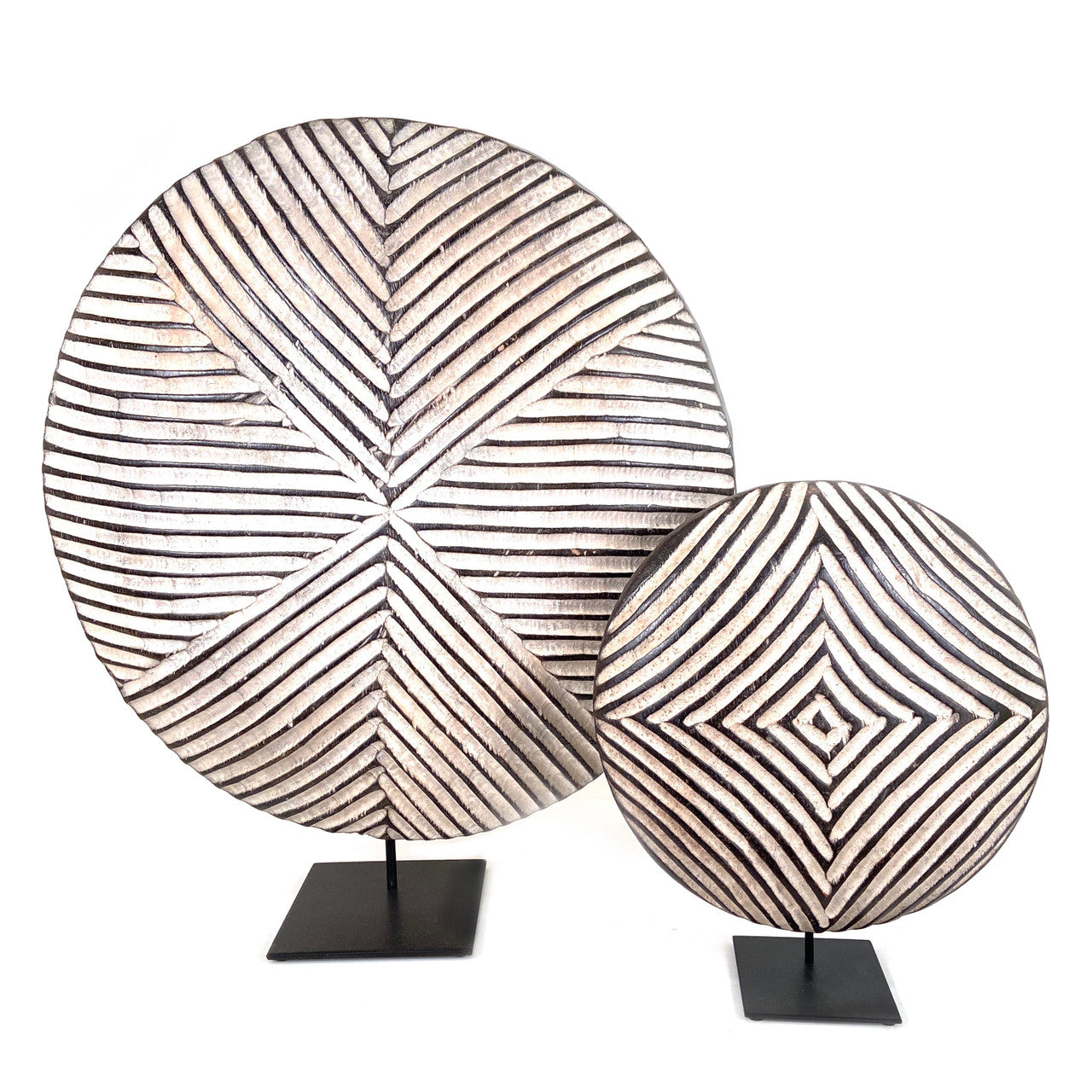 Bamileke Shield 12" Geometric Pattern