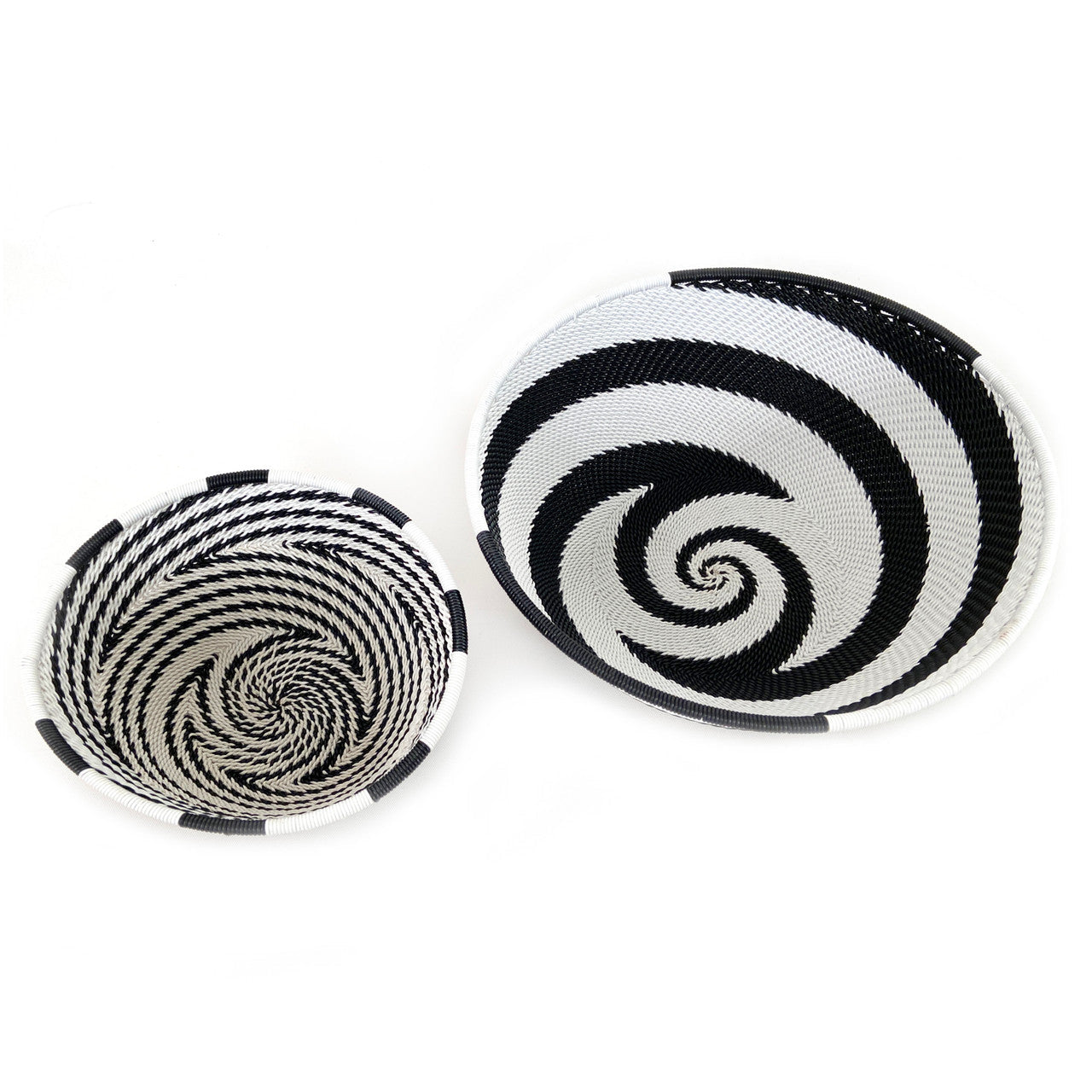 Zulu Wire Basket Bowl - Black + White, Small