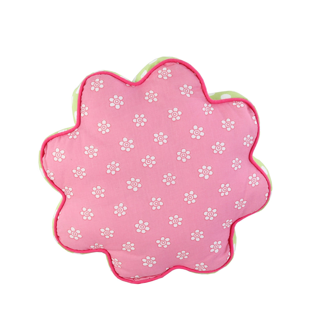 Pink Ladybug Dot Novelty Floral Embroiderd Decor Throw Pillow