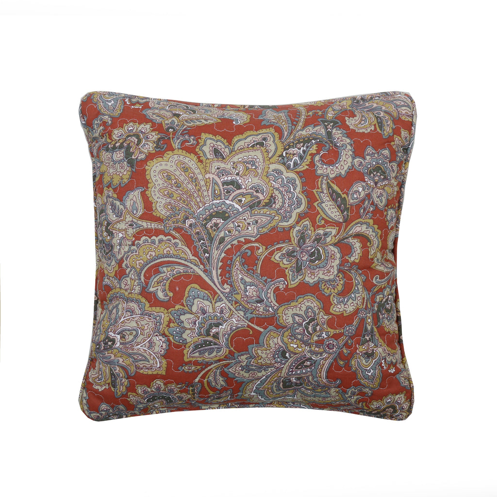 Lara Paisley Vintage Rustic Bronze Country Fall Floral Copper Cotton Reversible Quilt Bedding Set