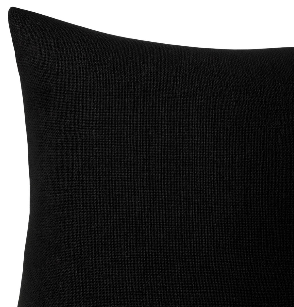 Dashes Print Mudcloth Pillow Cover in Black