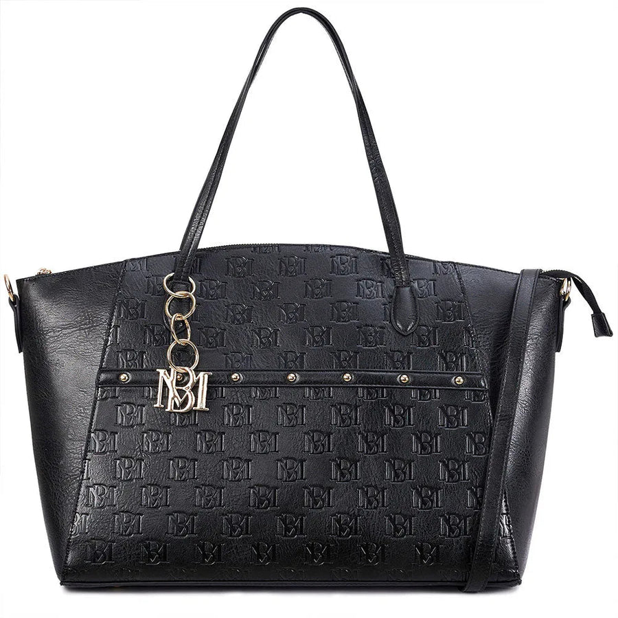 Caroline Vegan Leather Monogram Weekender Duffel Bag