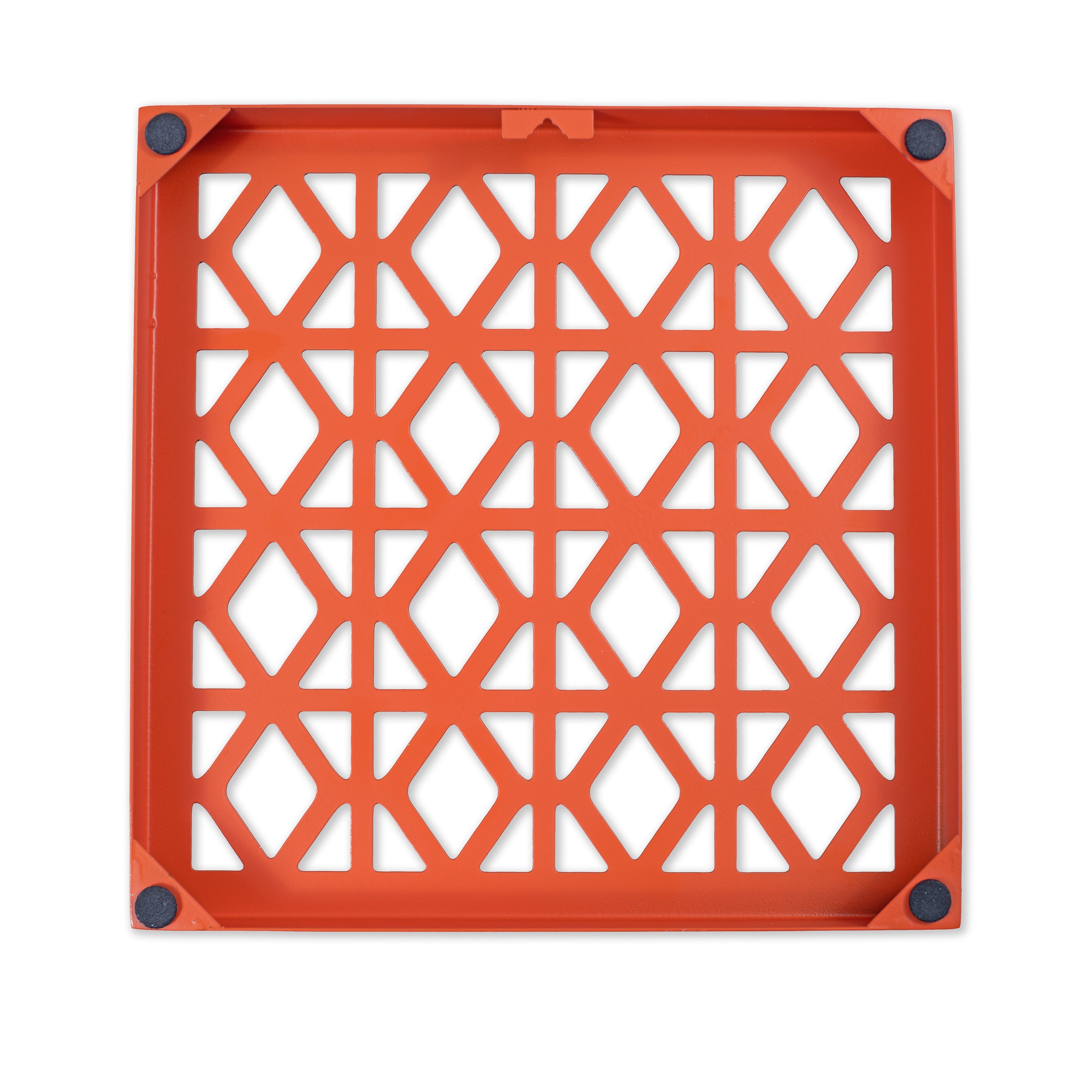 Breeze Block Metal Wall Tile: 7" x 7" Orange
