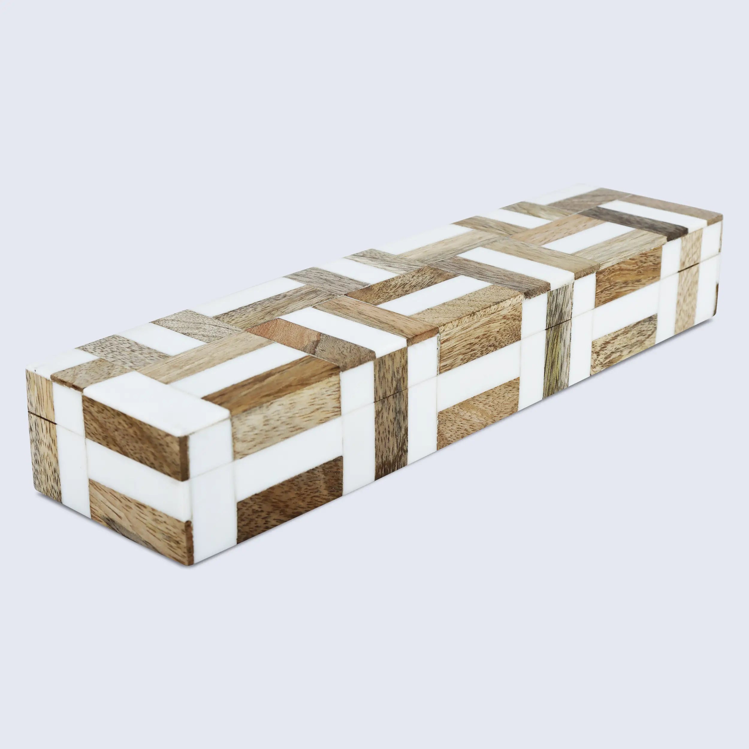 Wood & Resin Inlay Box Marquetry Decorative Keepsake 8 Sizes