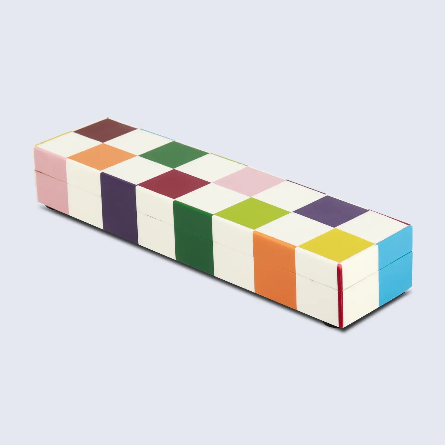 Decorative Box Medley Jester Pattern Resin Inlay, Available in 7 Sizes
