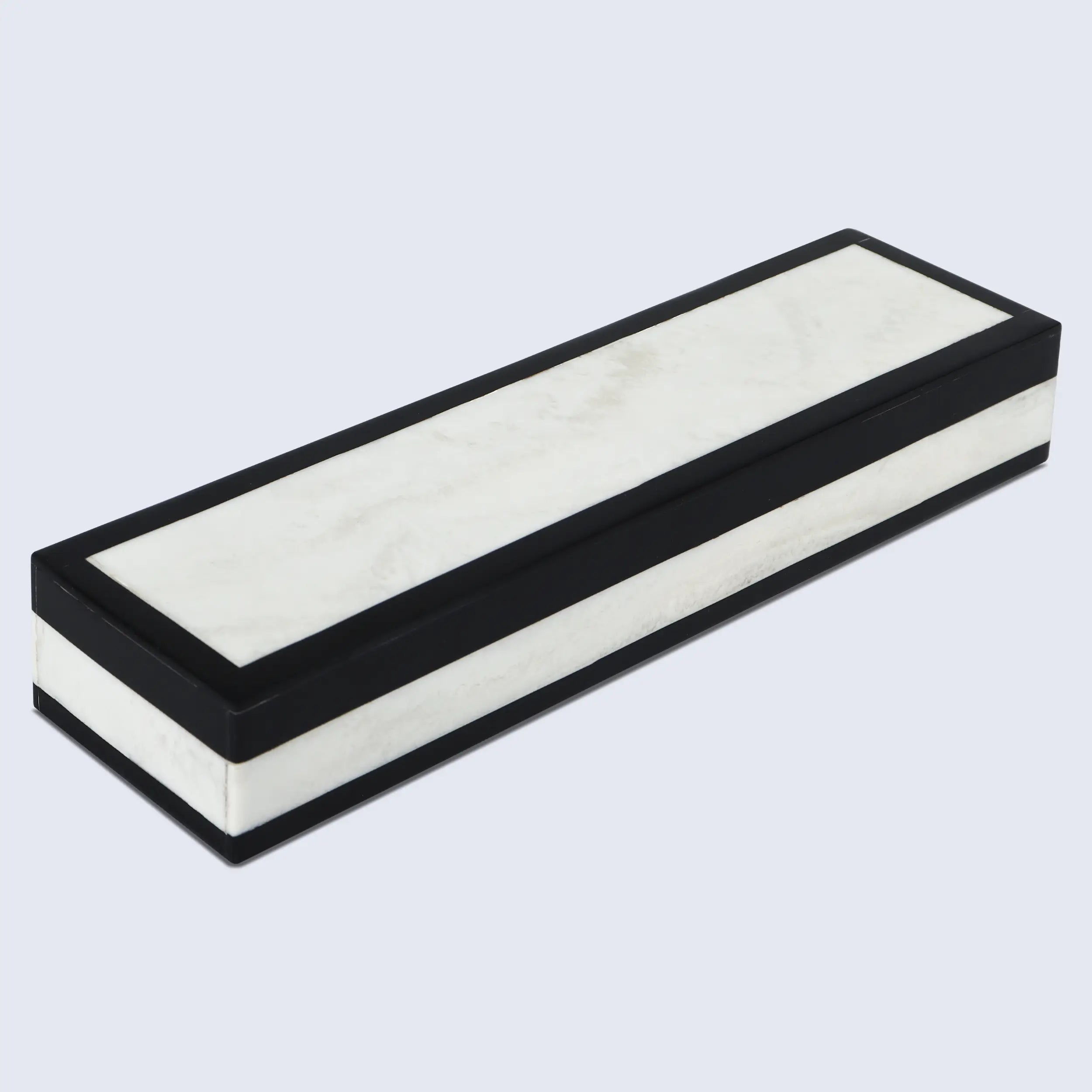 Black White Resin Inlay Decorative Storage Box – Mono Court Collection (7 Sizes)