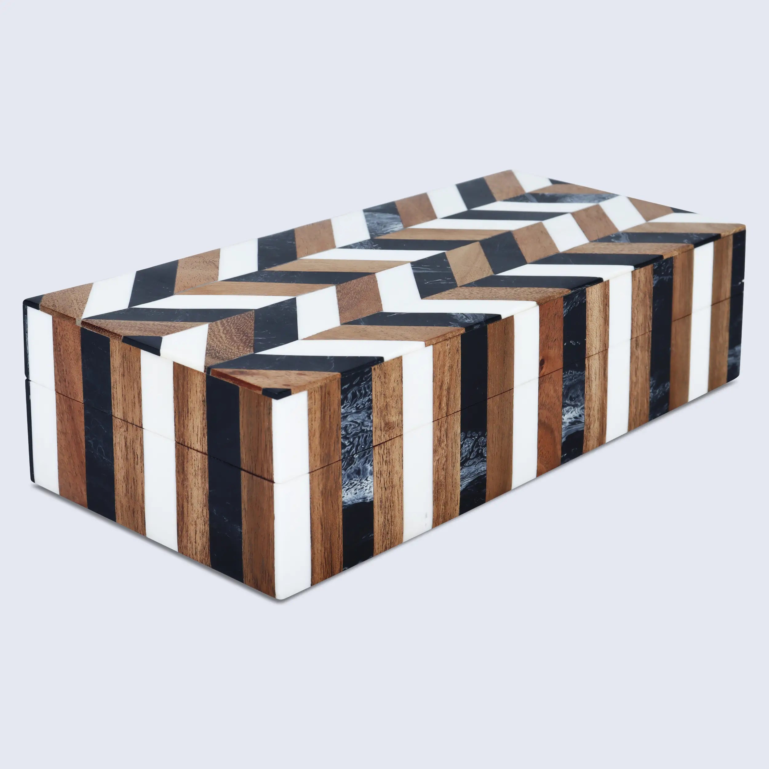 Marquet Cosmo Resin Inlay & Wood Marquetry Decorative Box – 8 Sizes