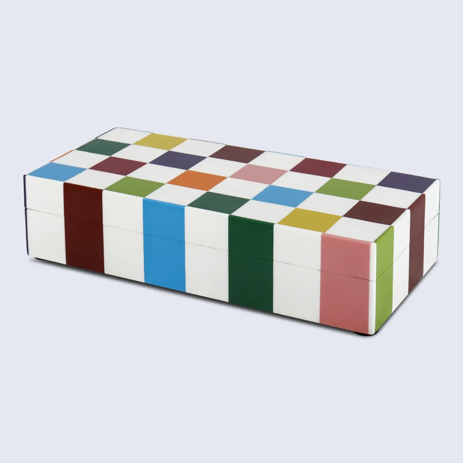 Decorative Box Medley Jester Pattern Resin Inlay, Available in 7 Sizes