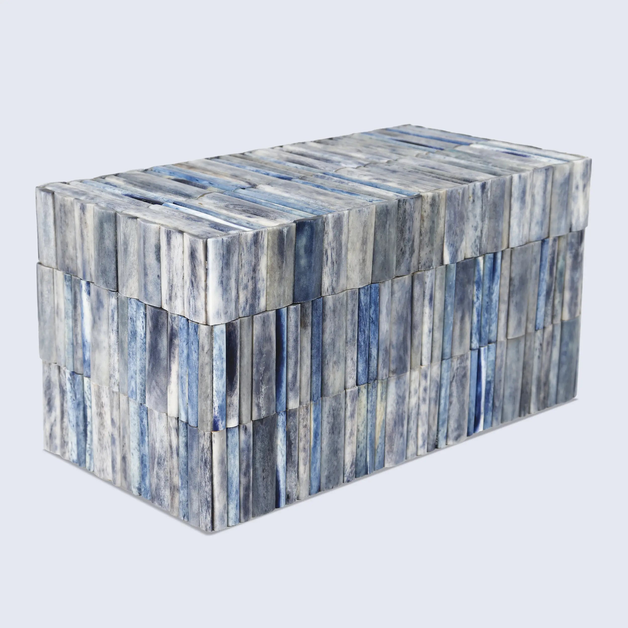 Decorative Box Ivory Ocean Collection Bone Inlay Multi Color 7 Sizes