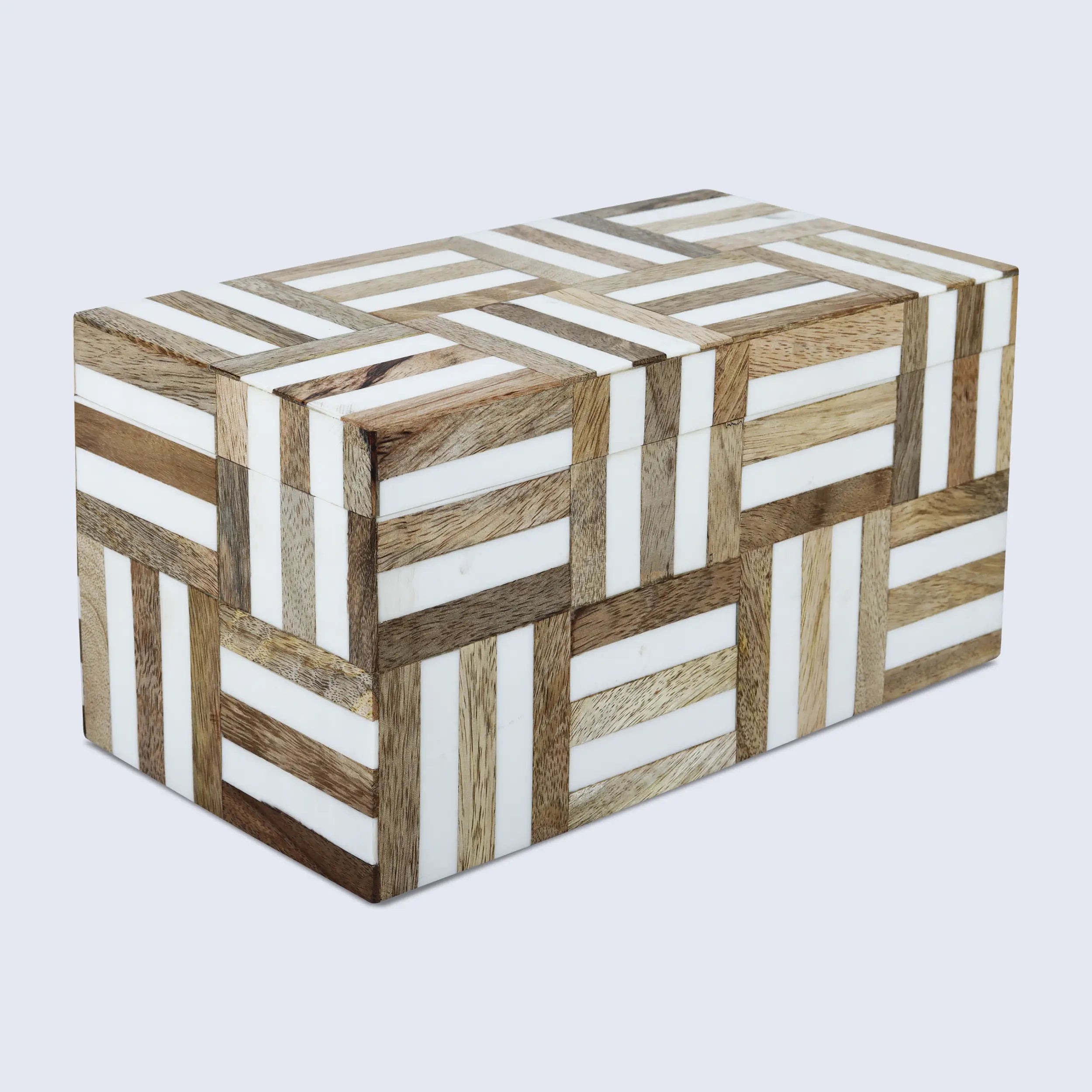 Wood & Resin Inlay Box Marquetry Decorative Keepsake 8 Sizes