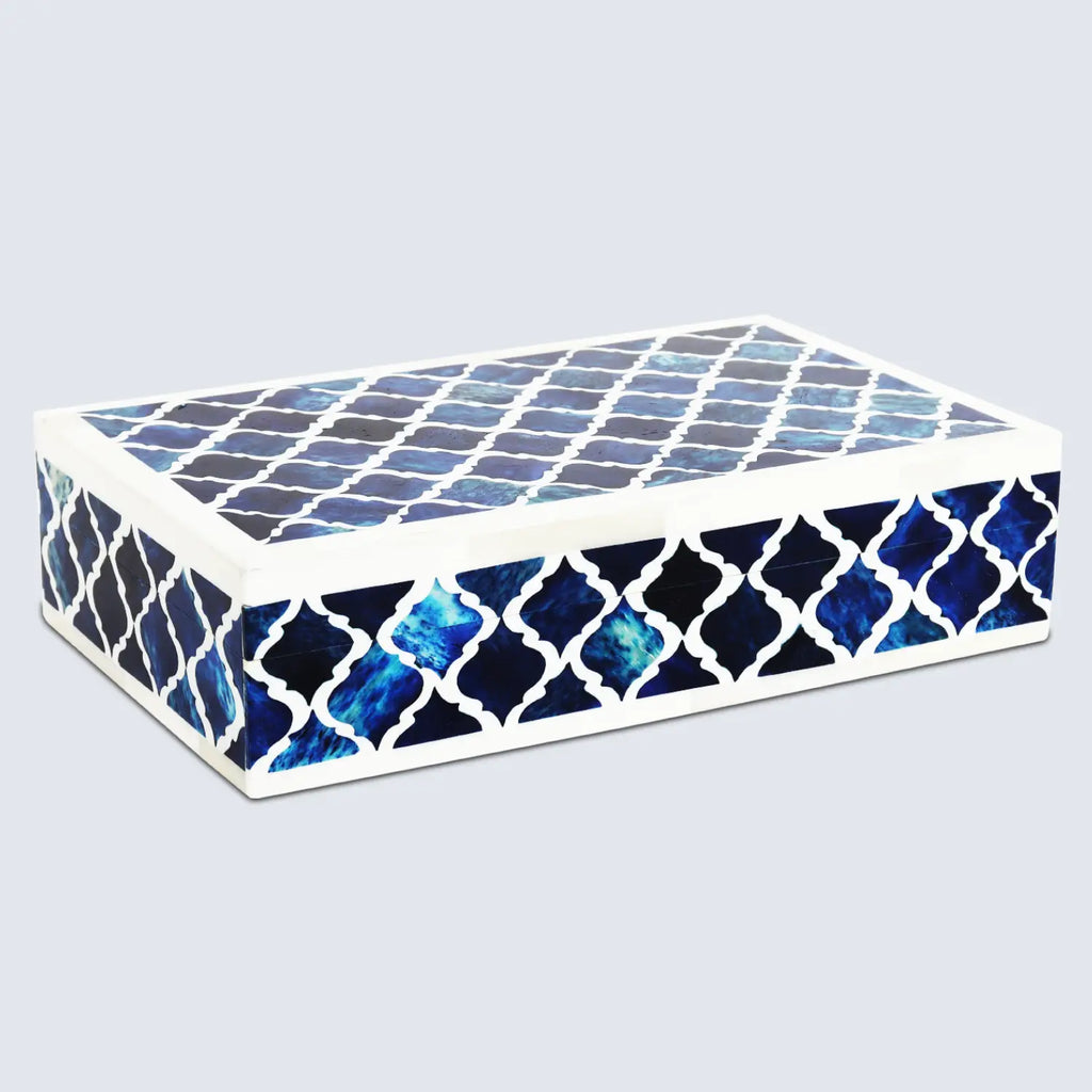 Decorative Box Patisserie Classic Collection Bone & Resin Inlay in 7 Sizes
