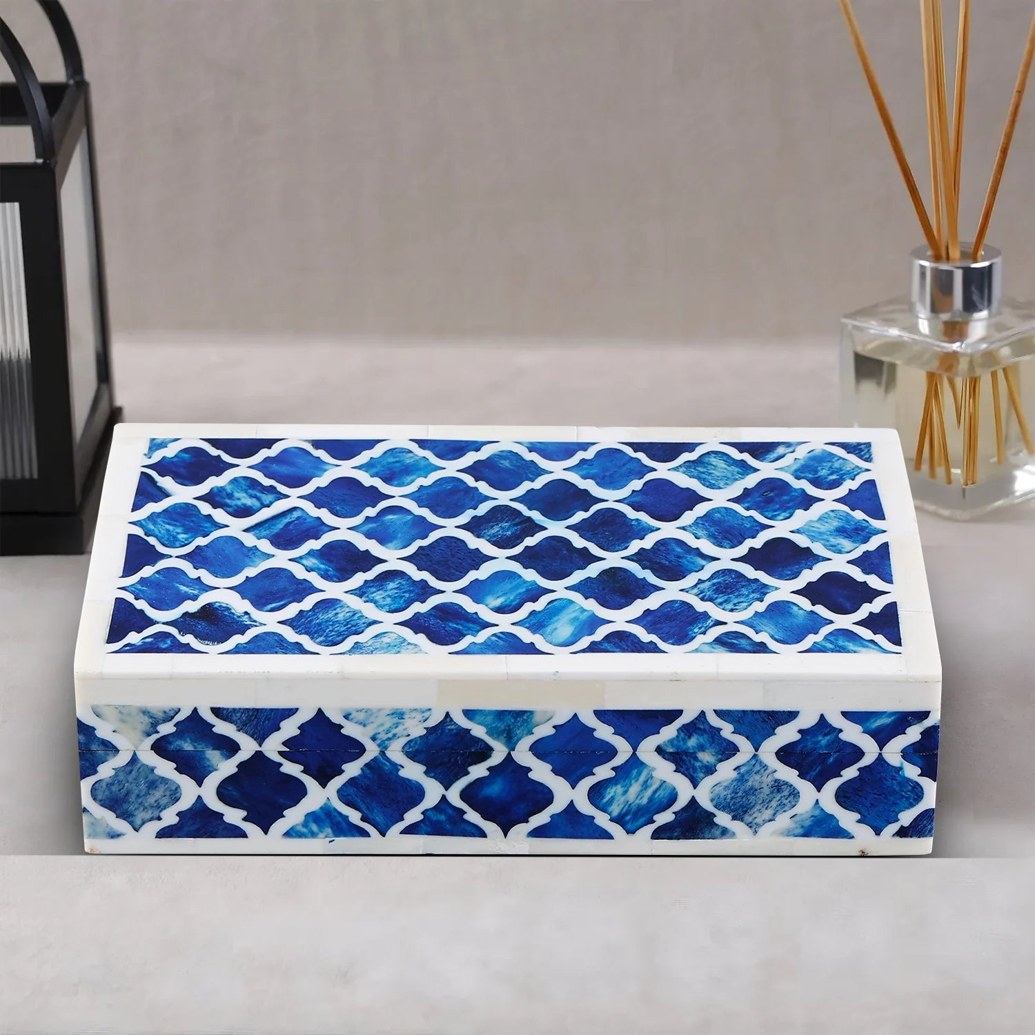 Decorative Box Patisserie Classic Collection Bone & Resin Inlay in 7 Sizes
