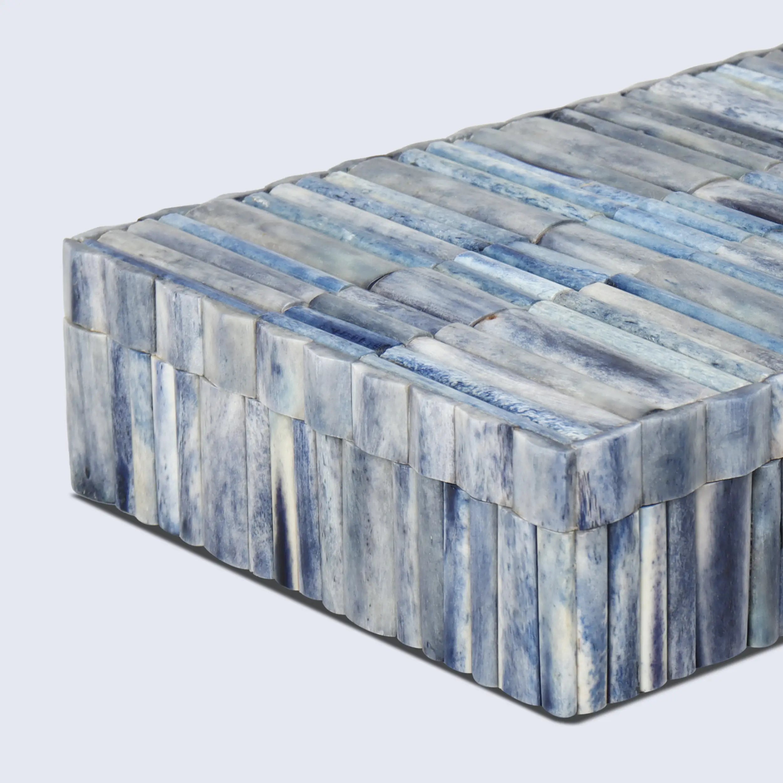 Decorative Box Ivory Ocean Collection Bone Inlay Multi Color 7 Sizes
