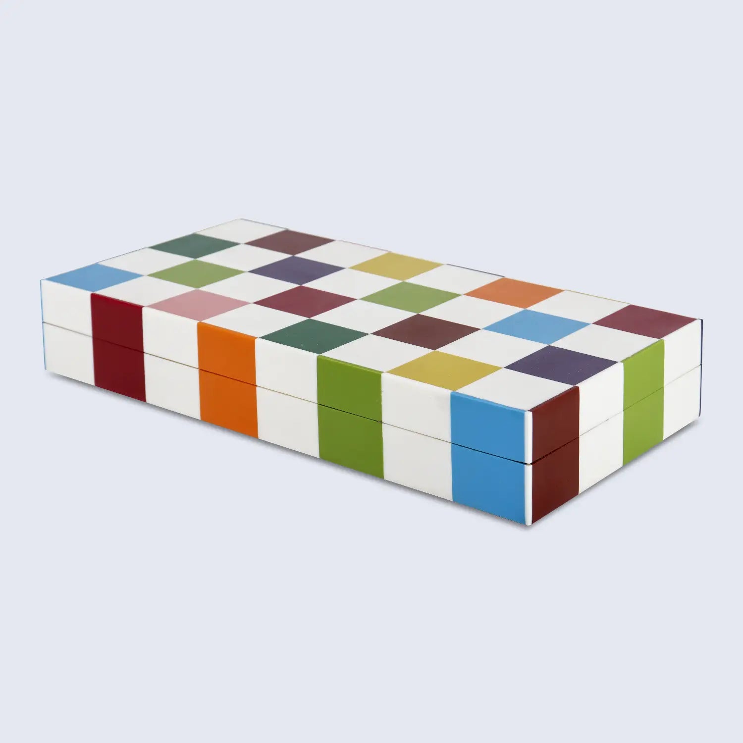 Decorative Box Medley Jester Pattern Resin Inlay, Available in 7 Sizes