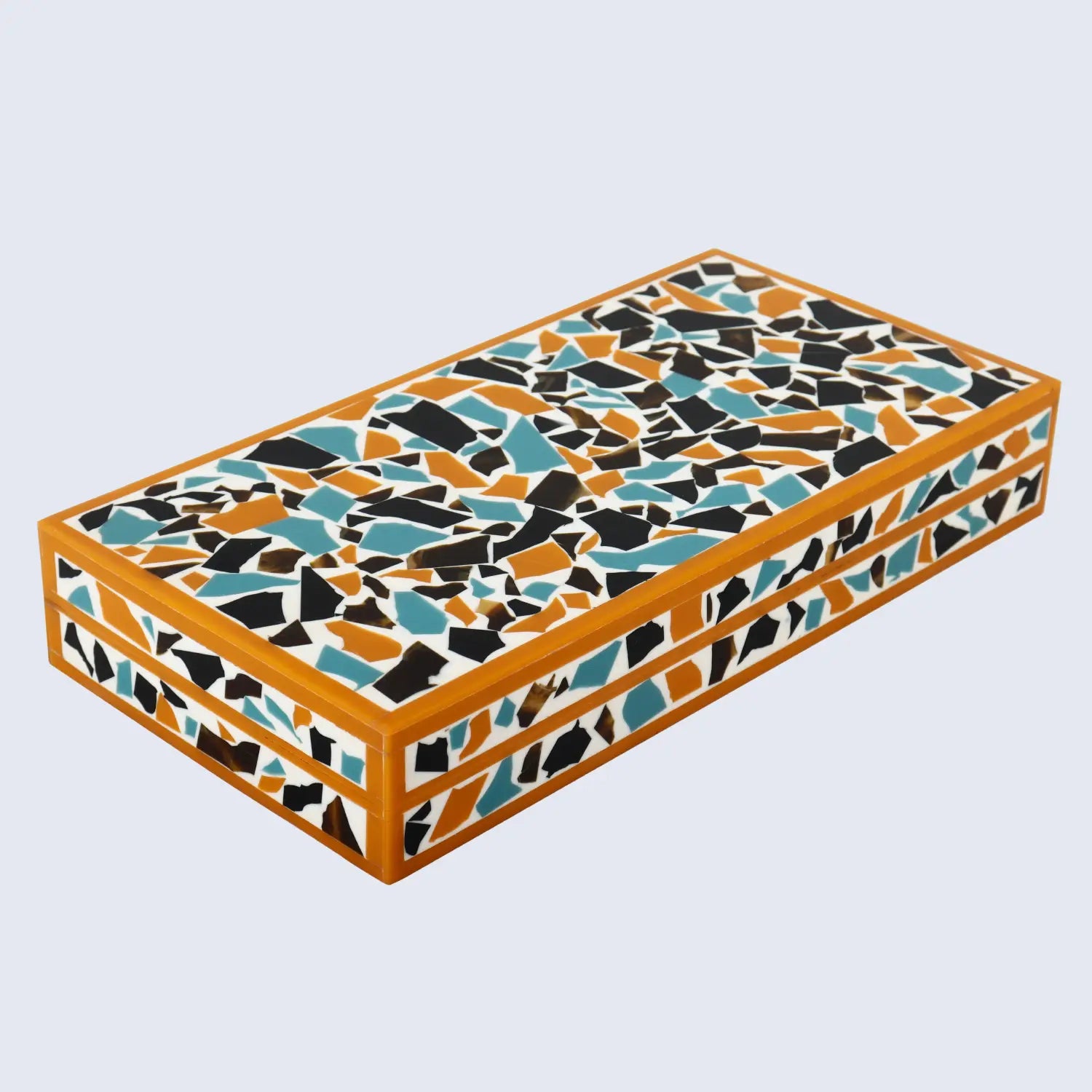 Mosaic gold pattern Resin Inlay decorative boxes in 7 Sizes