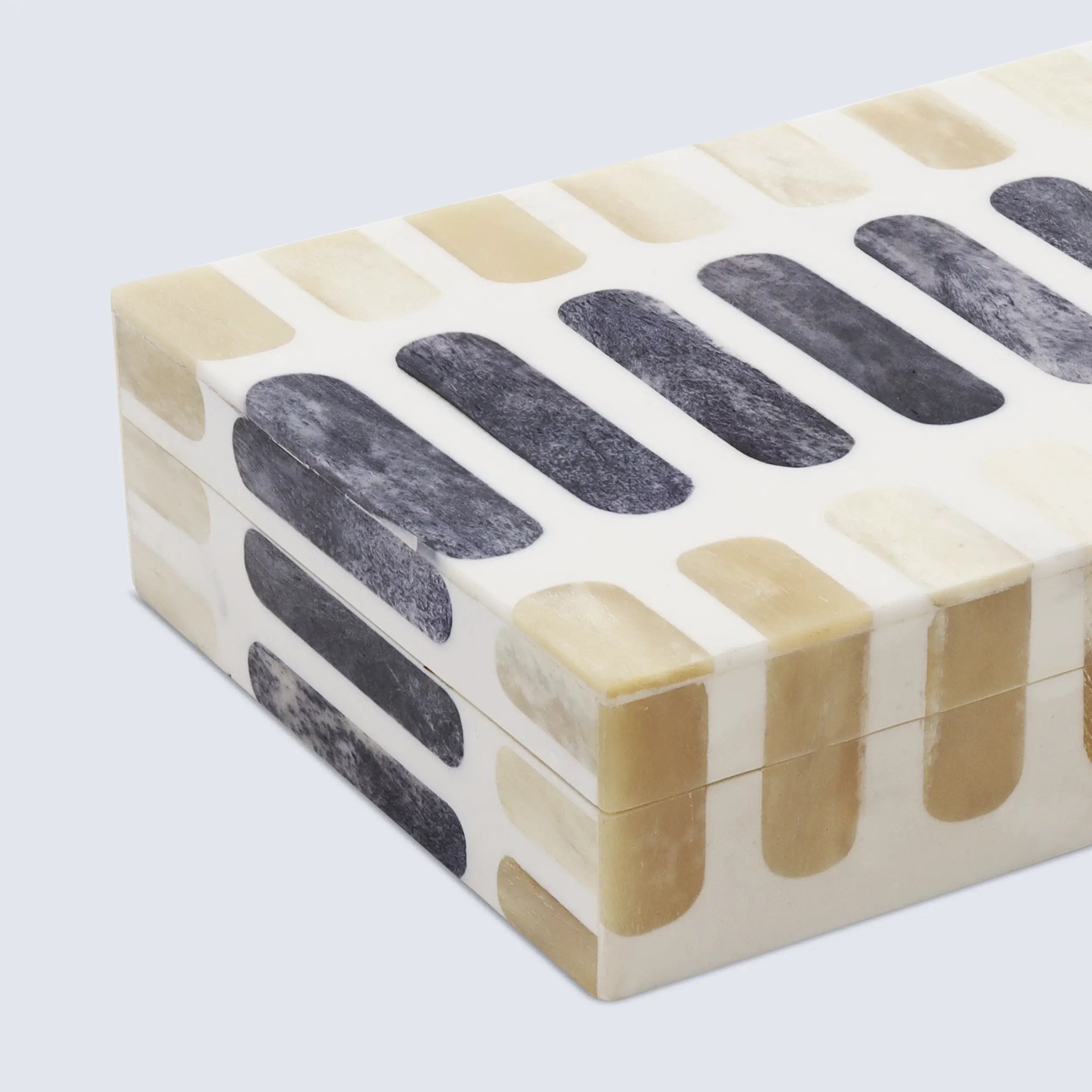 Decorative Box Patisserie Caramel Collection Bone & Resin Inlay 7 Sizes