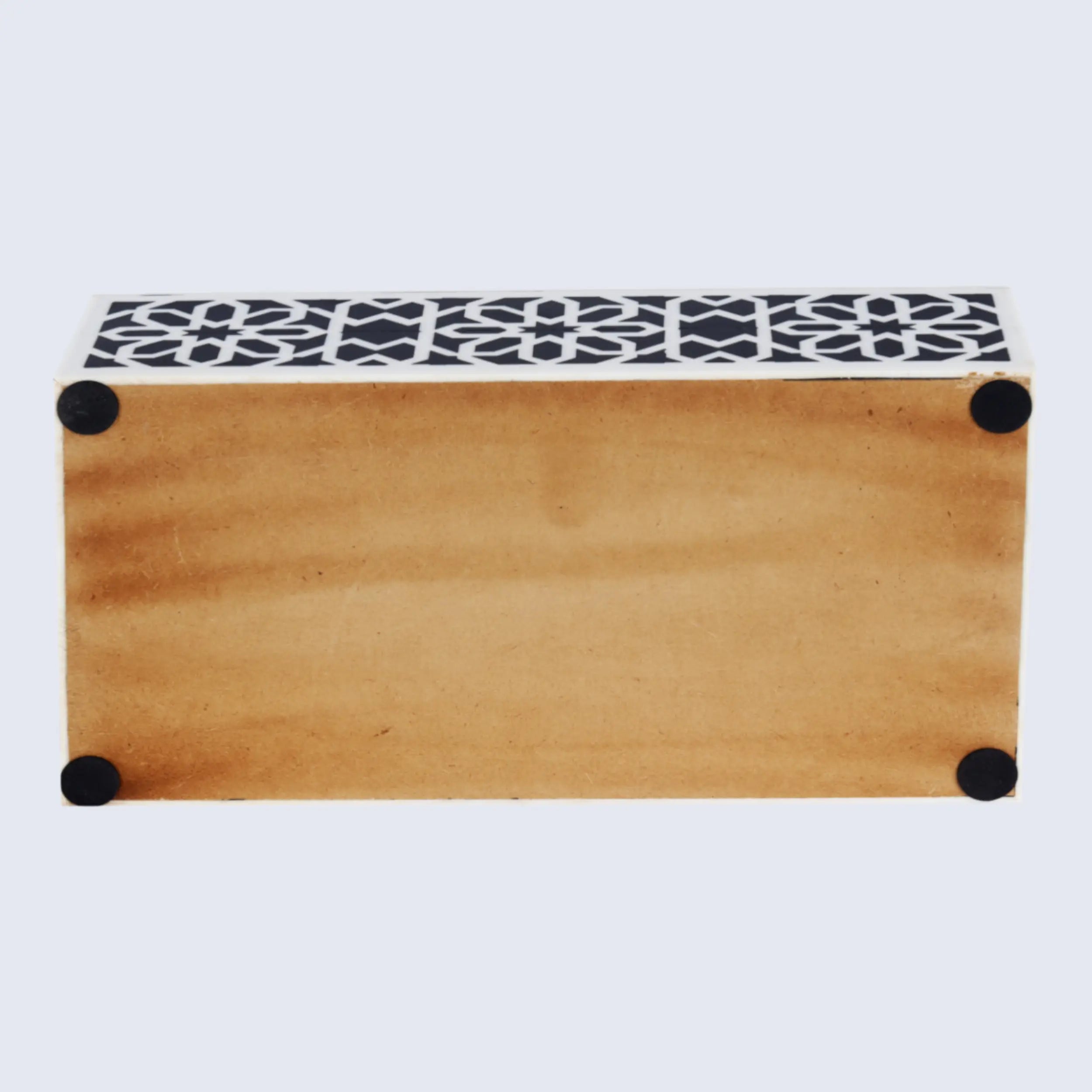 Decorative Storage Boxes Shiraz Pattern Resin Inlay, Black & White, 7 sizes