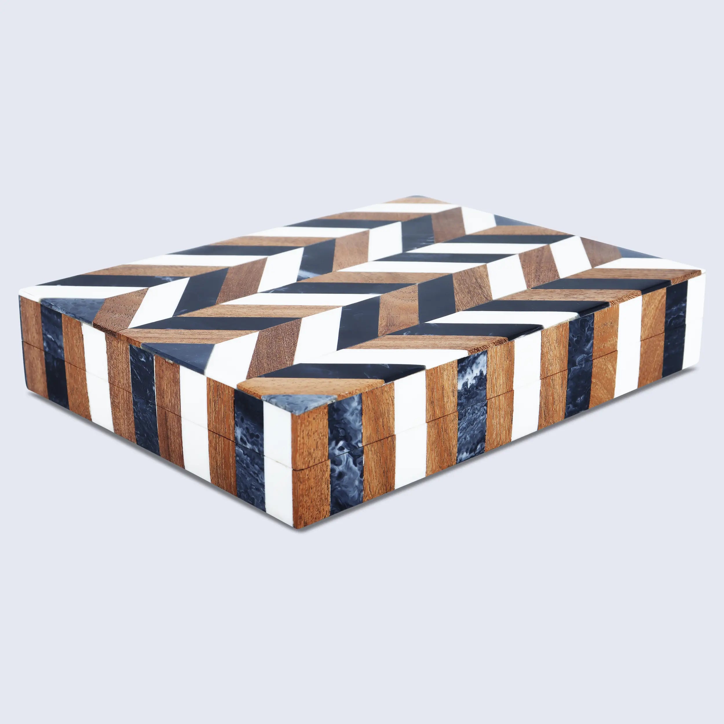 Marquet Cosmo Resin Inlay & Wood Marquetry Decorative Box – 8 Sizes