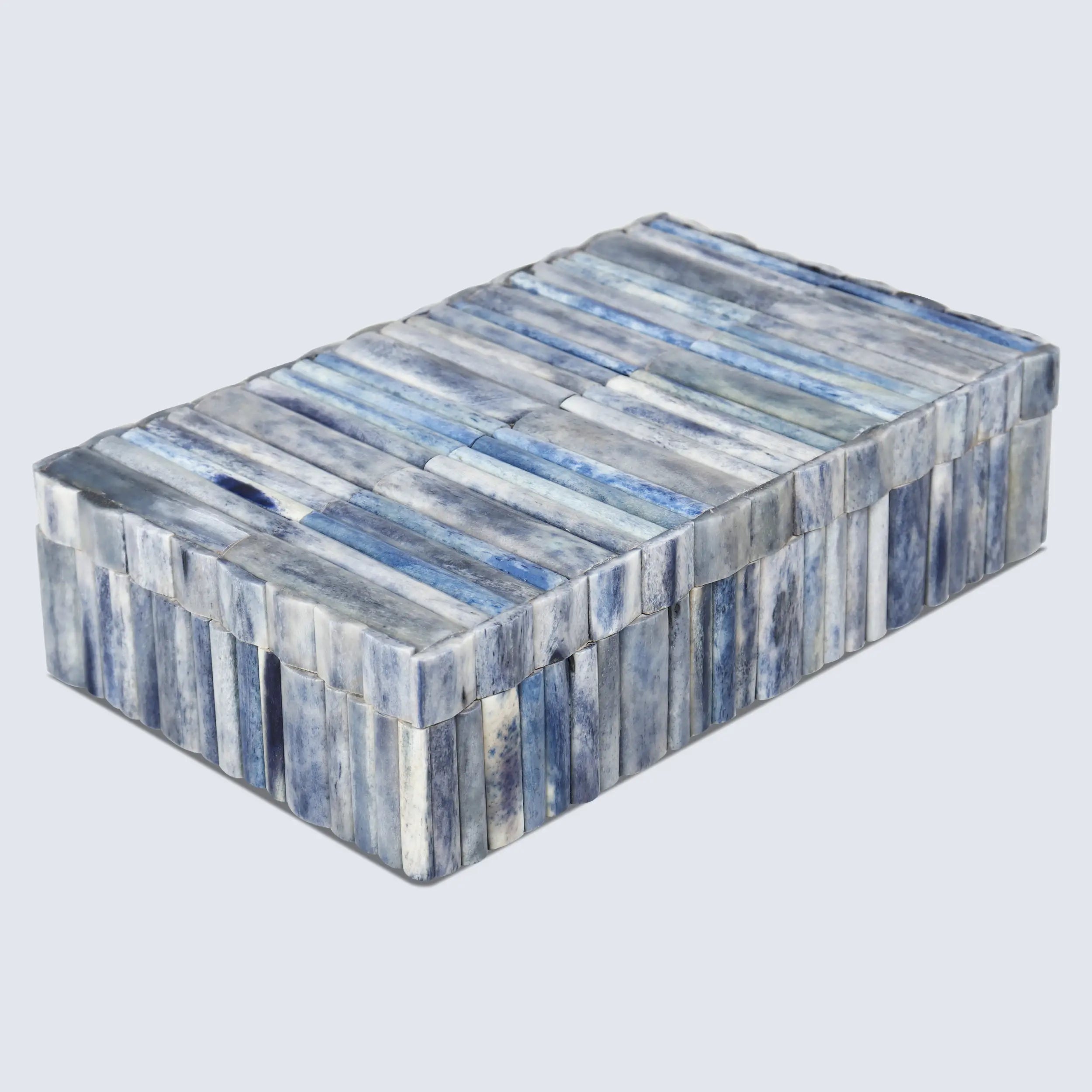 Decorative Box Ivory Ocean Collection Bone Inlay Multi Color 7 Sizes