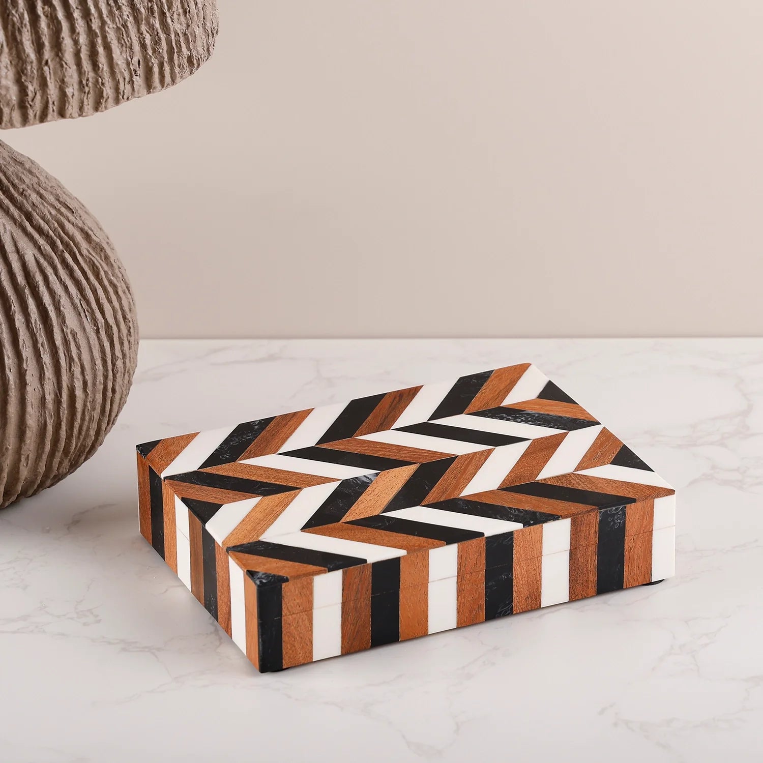 Marquet Cosmo Resin Inlay & Wood Marquetry Decorative Box – 8 Sizes