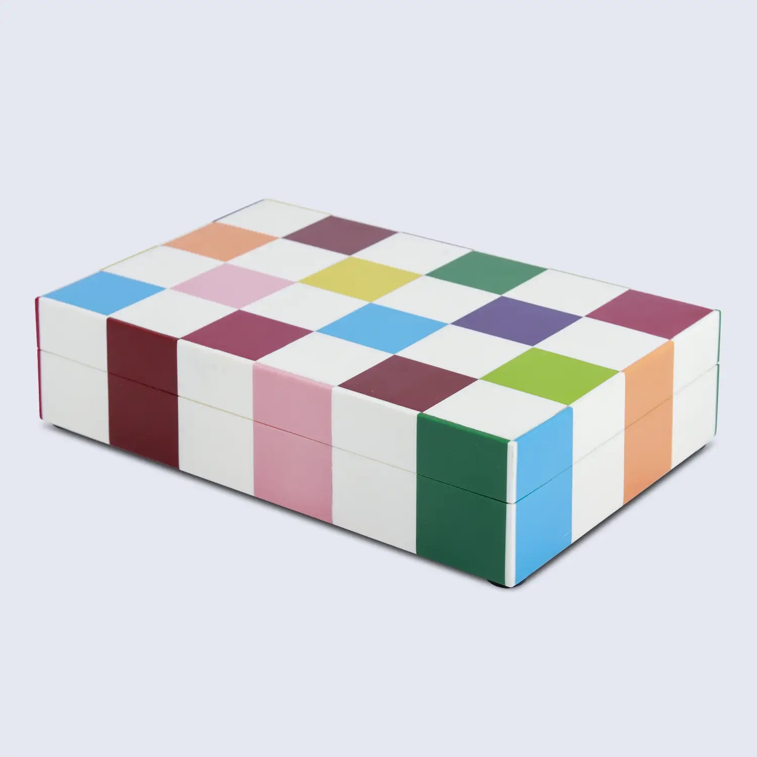Decorative Box Medley Jester Pattern Resin Inlay, Available in 7 Sizes