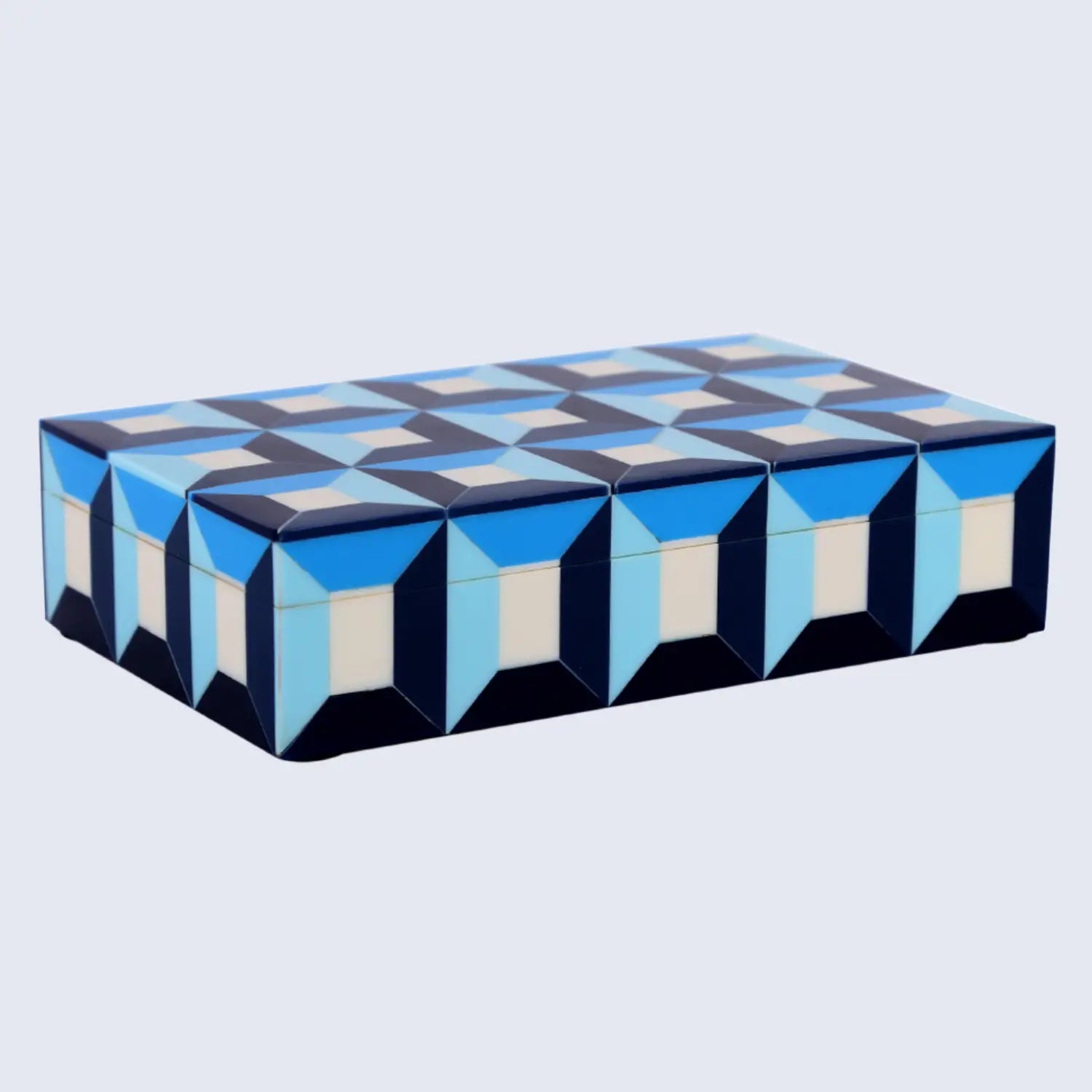 Blue Resin Inlay Decorative Storage Box – Patisserie Modern Collection