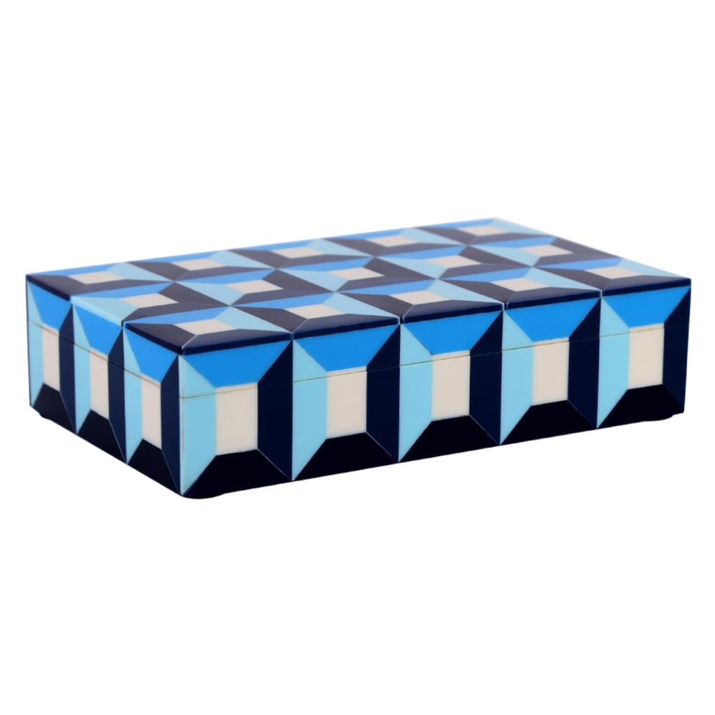 Blue Resin Inlay Decorative Storage Box – Patisserie Modern Collection