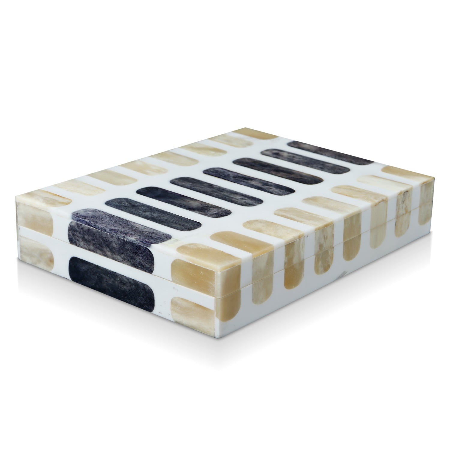 Decorative Box Patisserie Caramel Collection Bone & Resin Inlay 7 Sizes