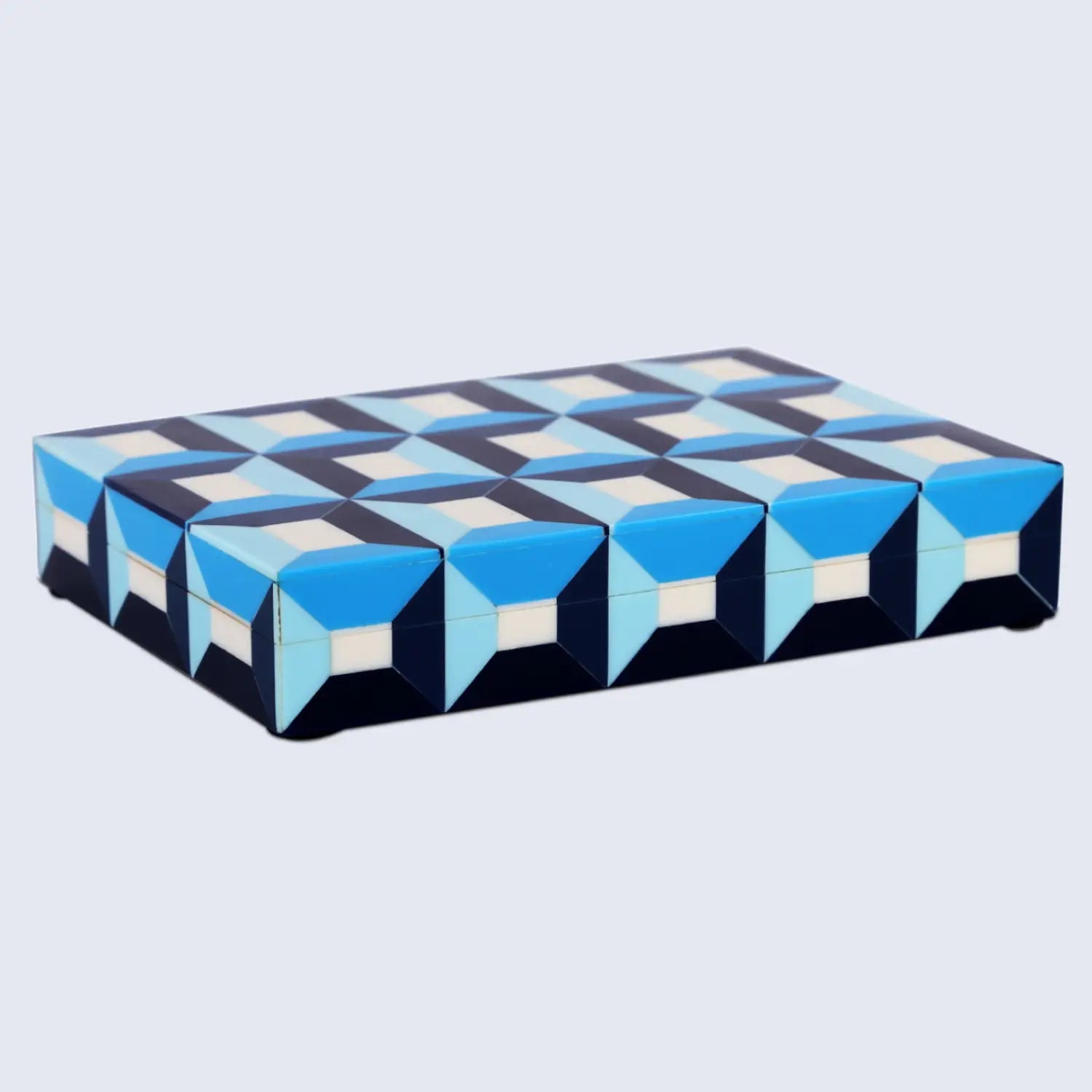 Blue Resin Inlay Decorative Storage Box – Patisserie Modern Collection