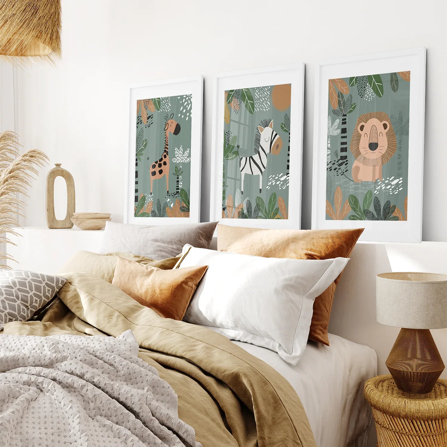 Classic Safari Nursery Wall Art Set