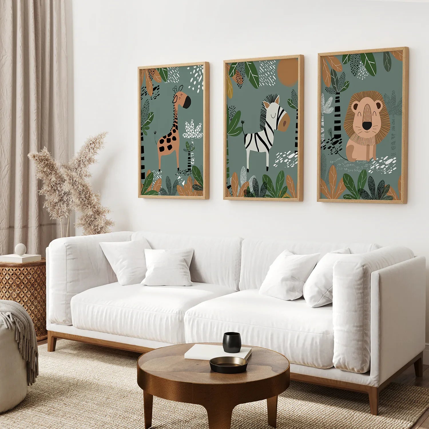 Classic Safari Nursery Wall Art Set