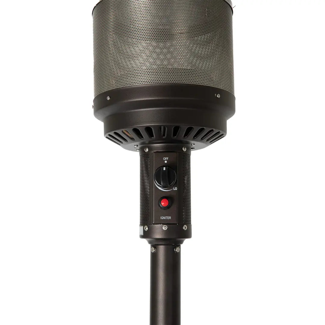 Mocha Finish Powder Coated Patio Heater with Permanent Table