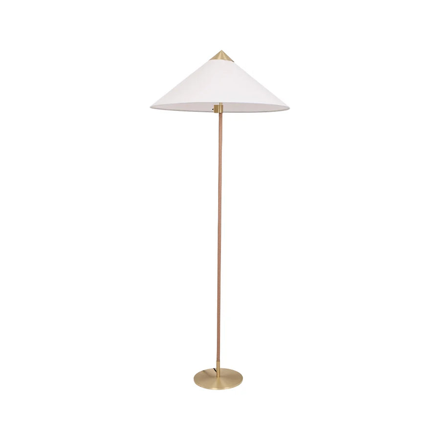 Sculptural Bamboo Hat Floor Lamp
