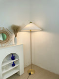 Sculptural Bamboo Hat Floor Lamp