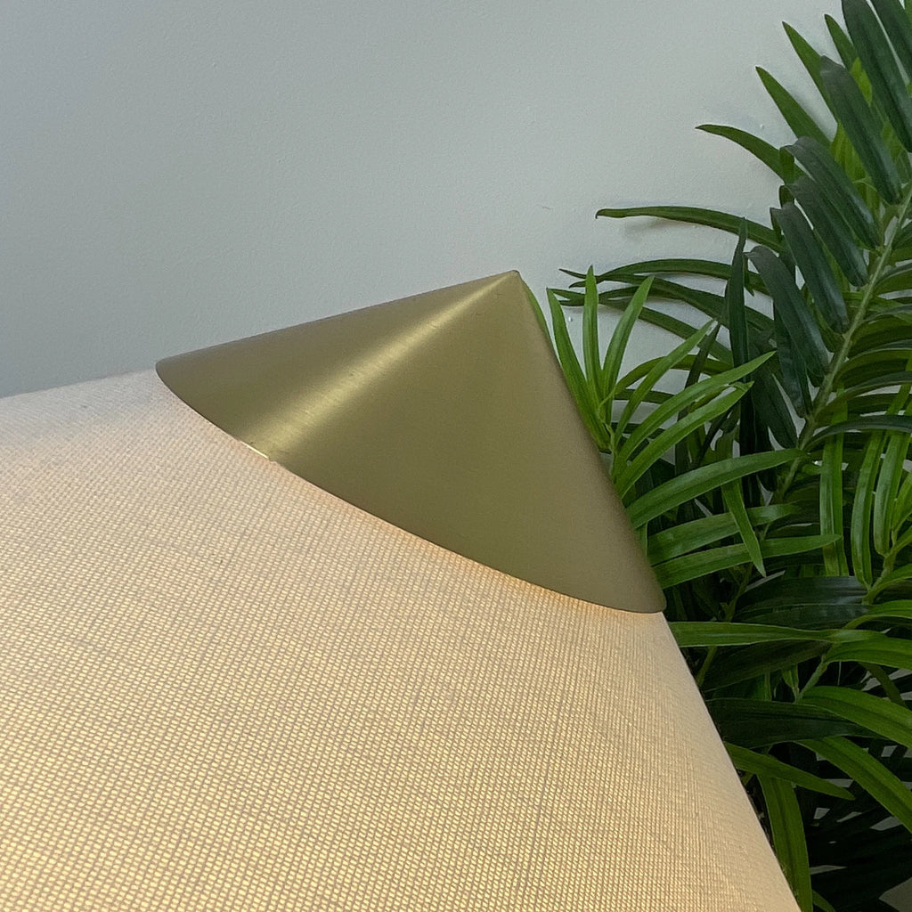 Sculptural Bamboo Hat Floor Lamp