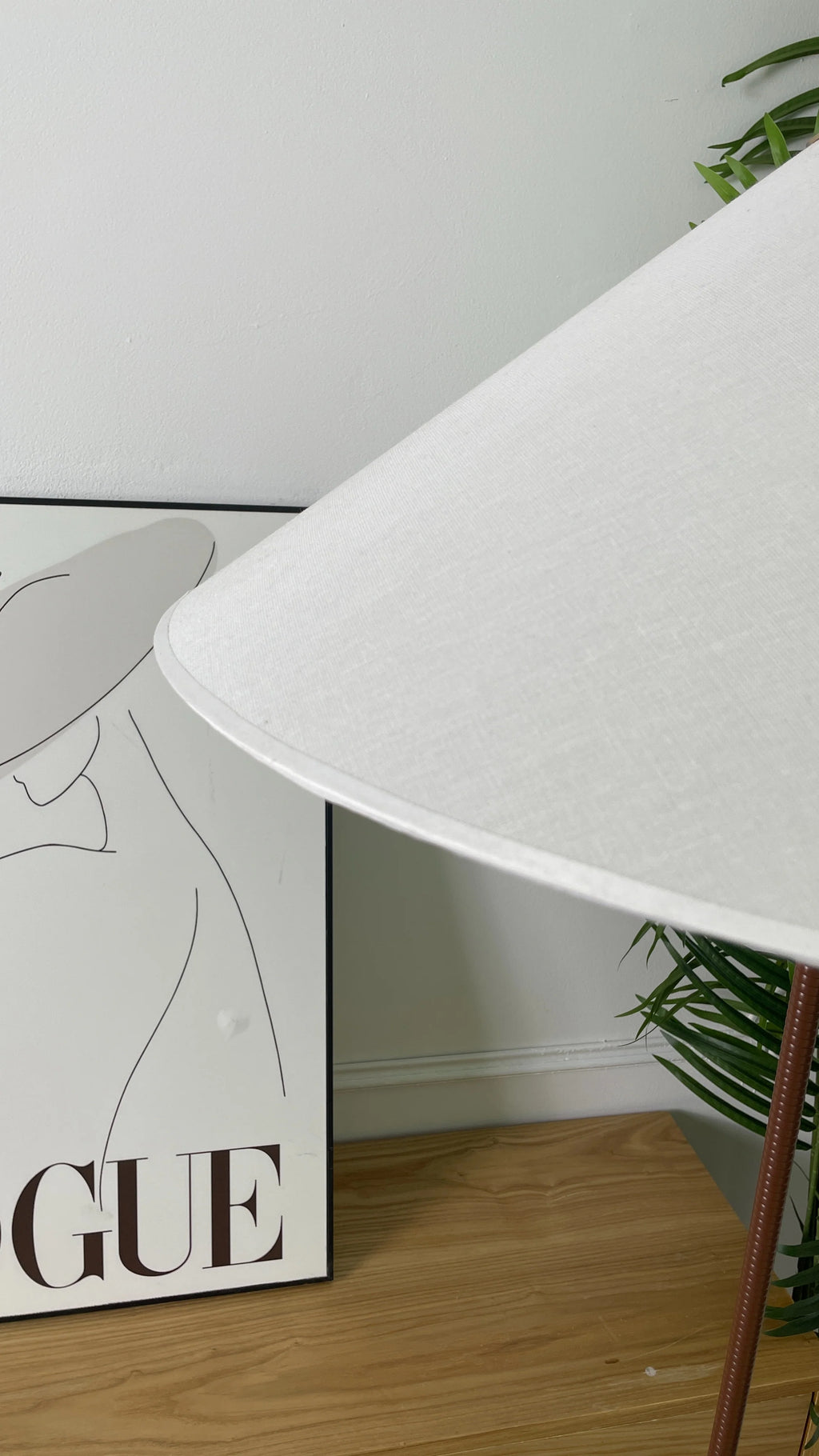 Sculptural Bamboo Hat Floor Lamp