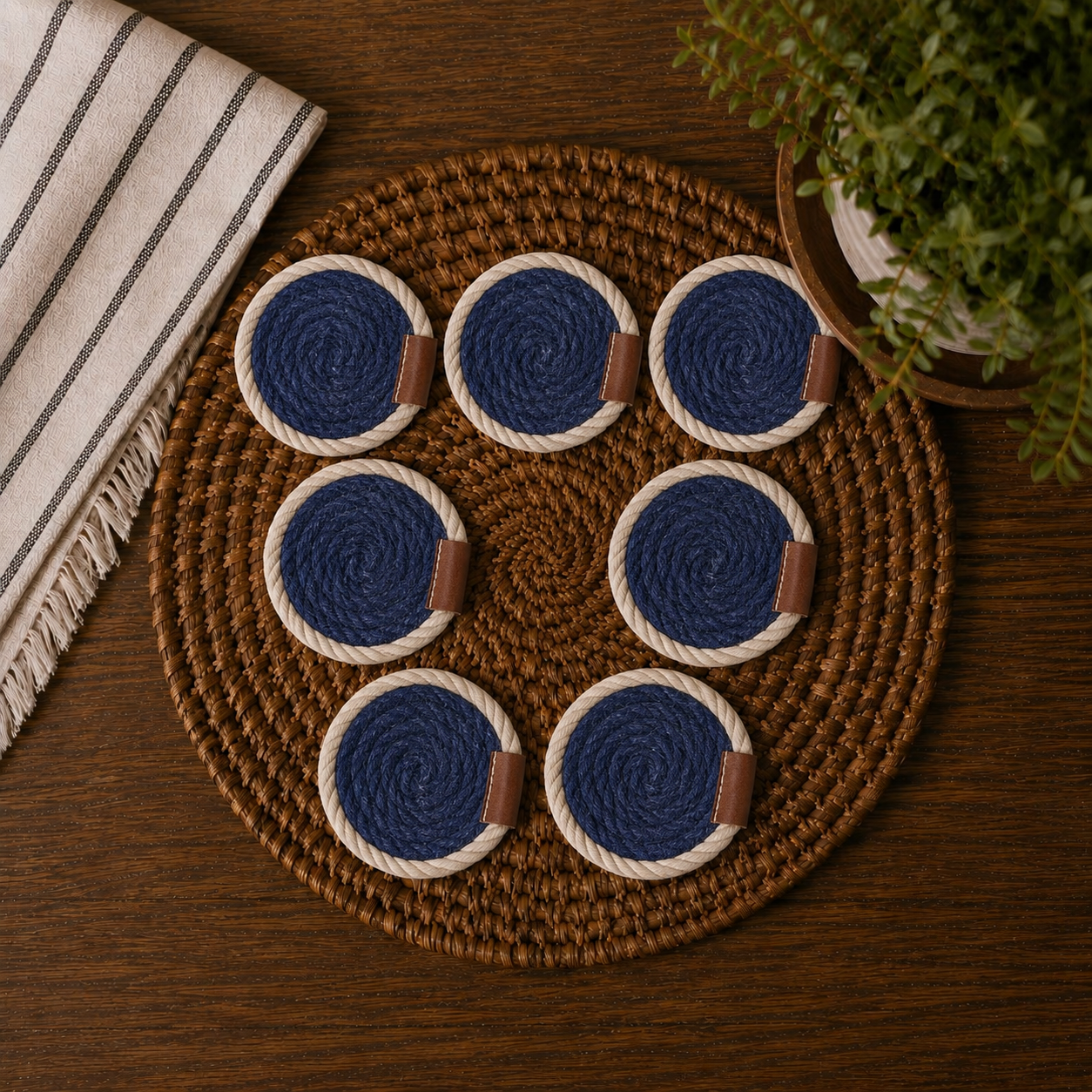 Nautical Rope Braided Coaster