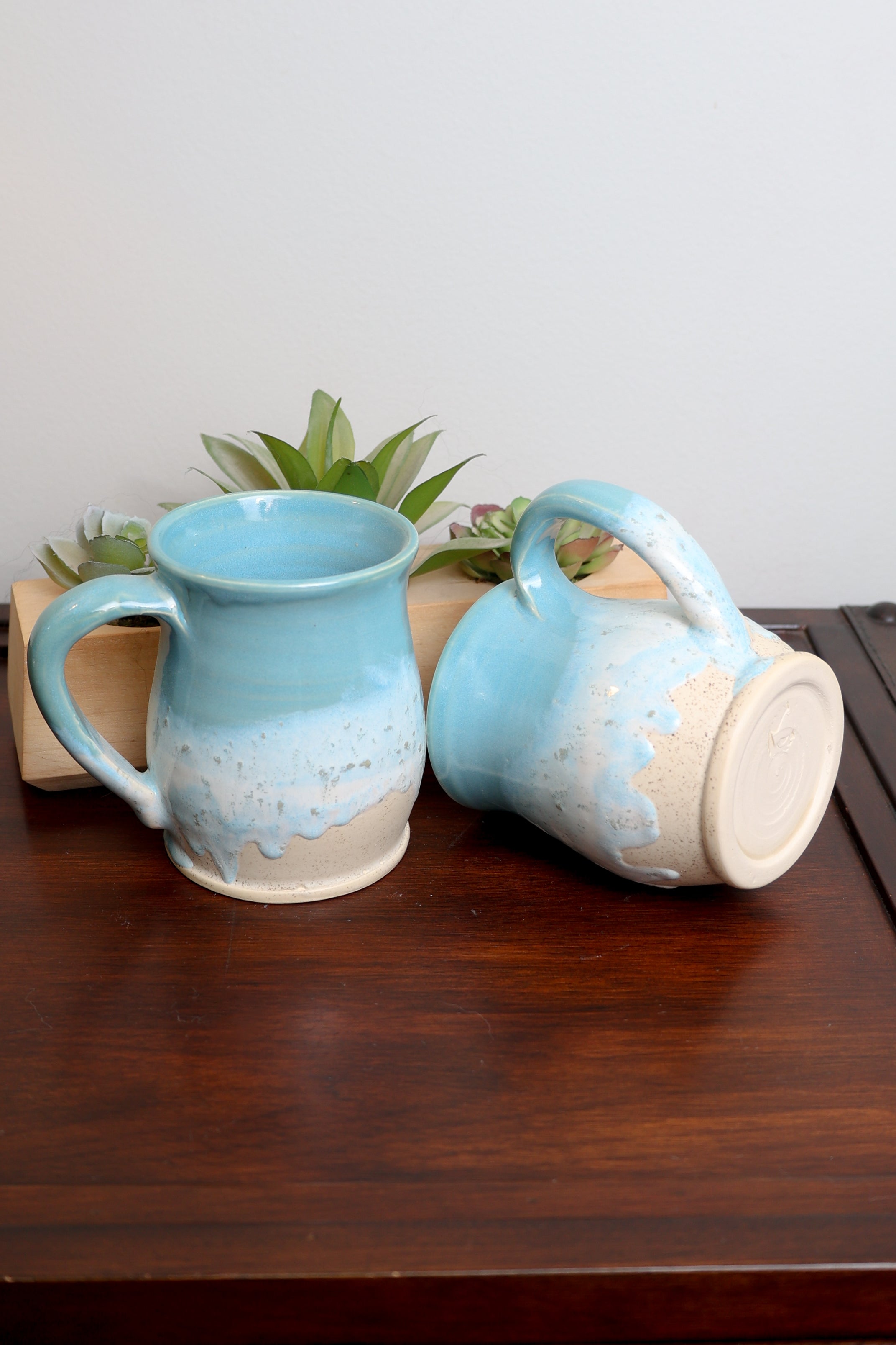 Ocean Mugs- Made to order- Ceramic Mugs with Coastal Glaze